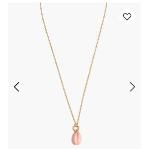 Painted cowrie shell pendant necklace